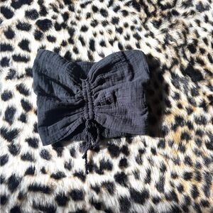 Aerie Black Ruched Tube Top